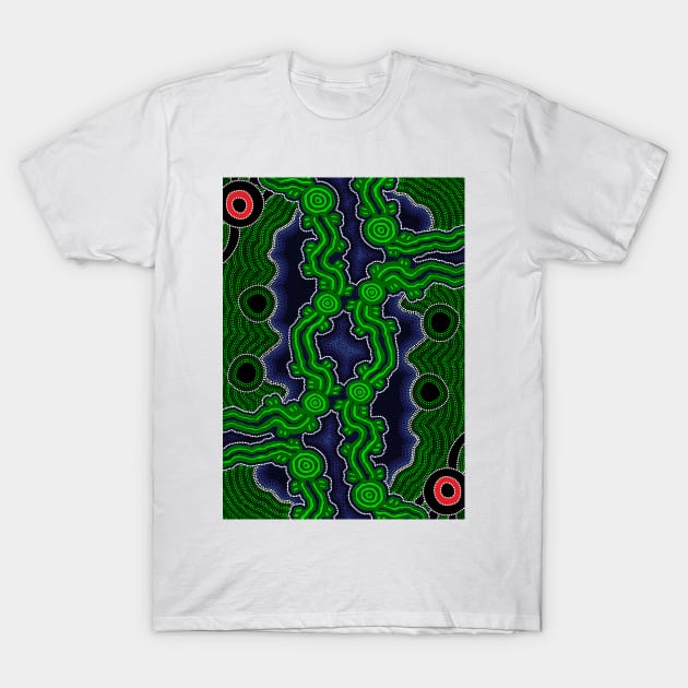 Aboriginal Art - After The Rain T-Shirt by hogartharts